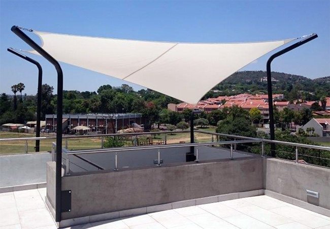 Shade Sail on Staircase